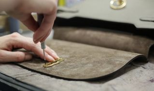 Stitching on Mulberry handbag