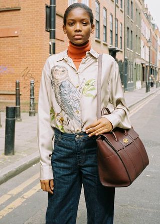 Botanical Print Eco-Dress With Mulberry Bayswater Bag And, 44% OFF