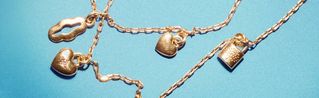 Mulberry Charm Necklace in Gold