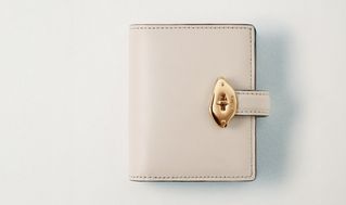 Mulberry lana compact wallet in eggshell leather