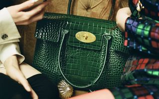 Model layin and holding Bayswater Crumpet