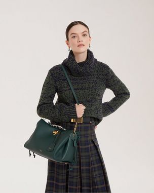 MULBERRY Small Classic Grain Alexa Cambridge Green 864986