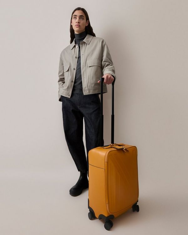 Leather 4 Wheel Suitcase