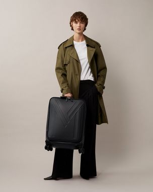 Leather 4 Wheel Suitcase