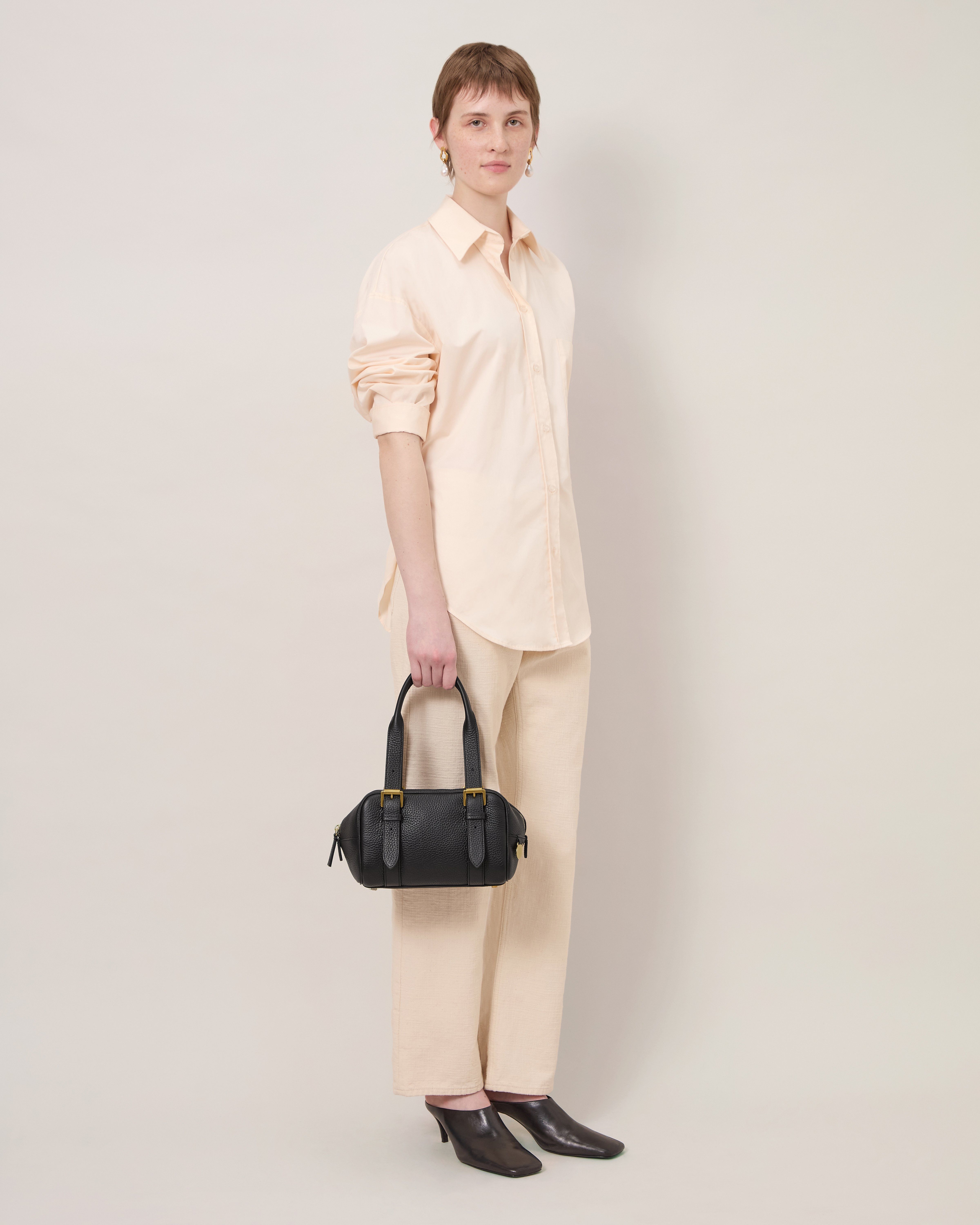 Mulberry | スモール ボストン | ブラック ヘビーグレインレザー | ギフト