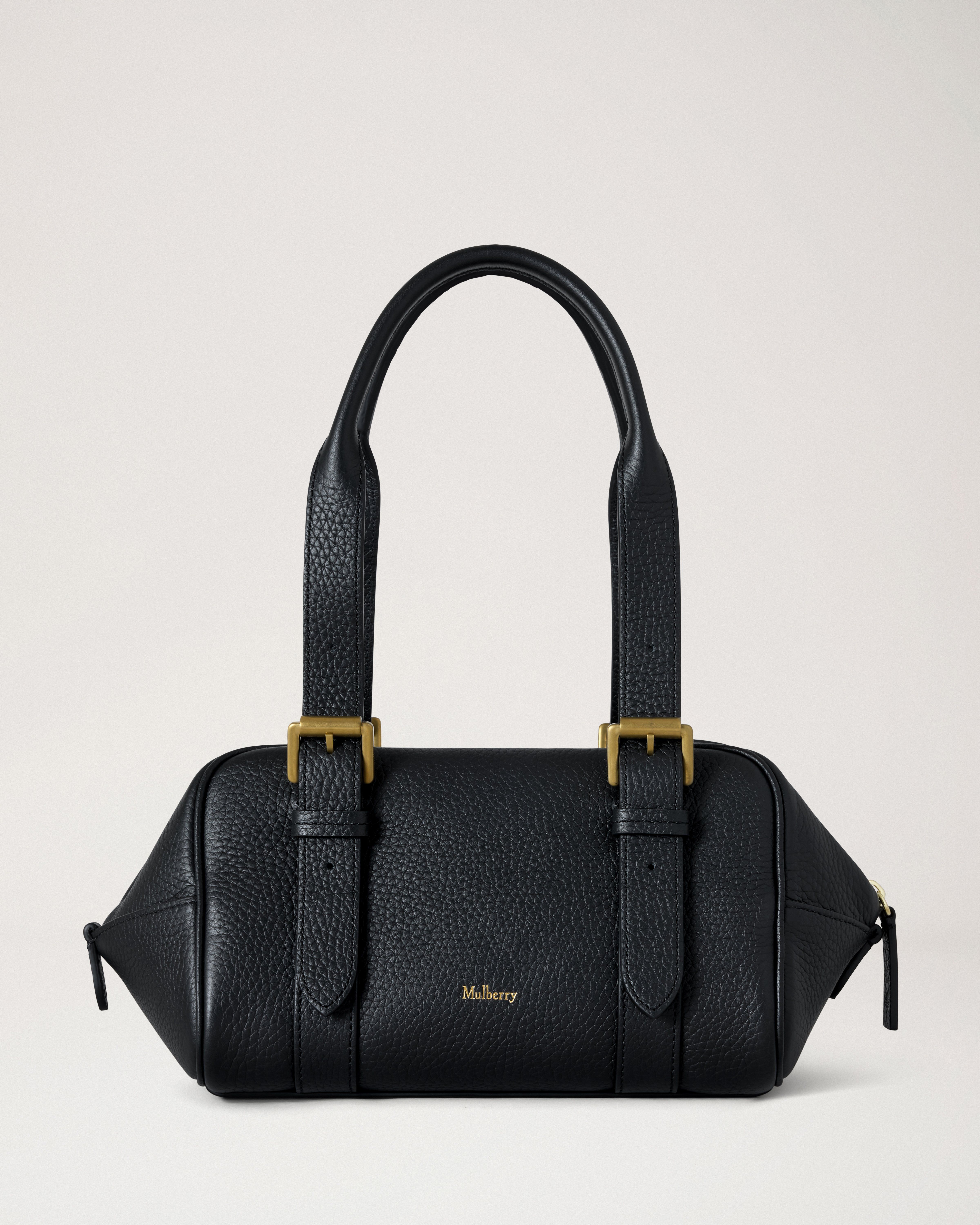 Mulberry | スモール ボストン | ブラック ヘビーグレインレザー | ギフト