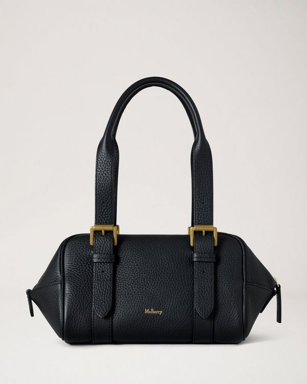 Mulberry | スモール ボストン | ブラック ヘビーグレインレザー | ギフト