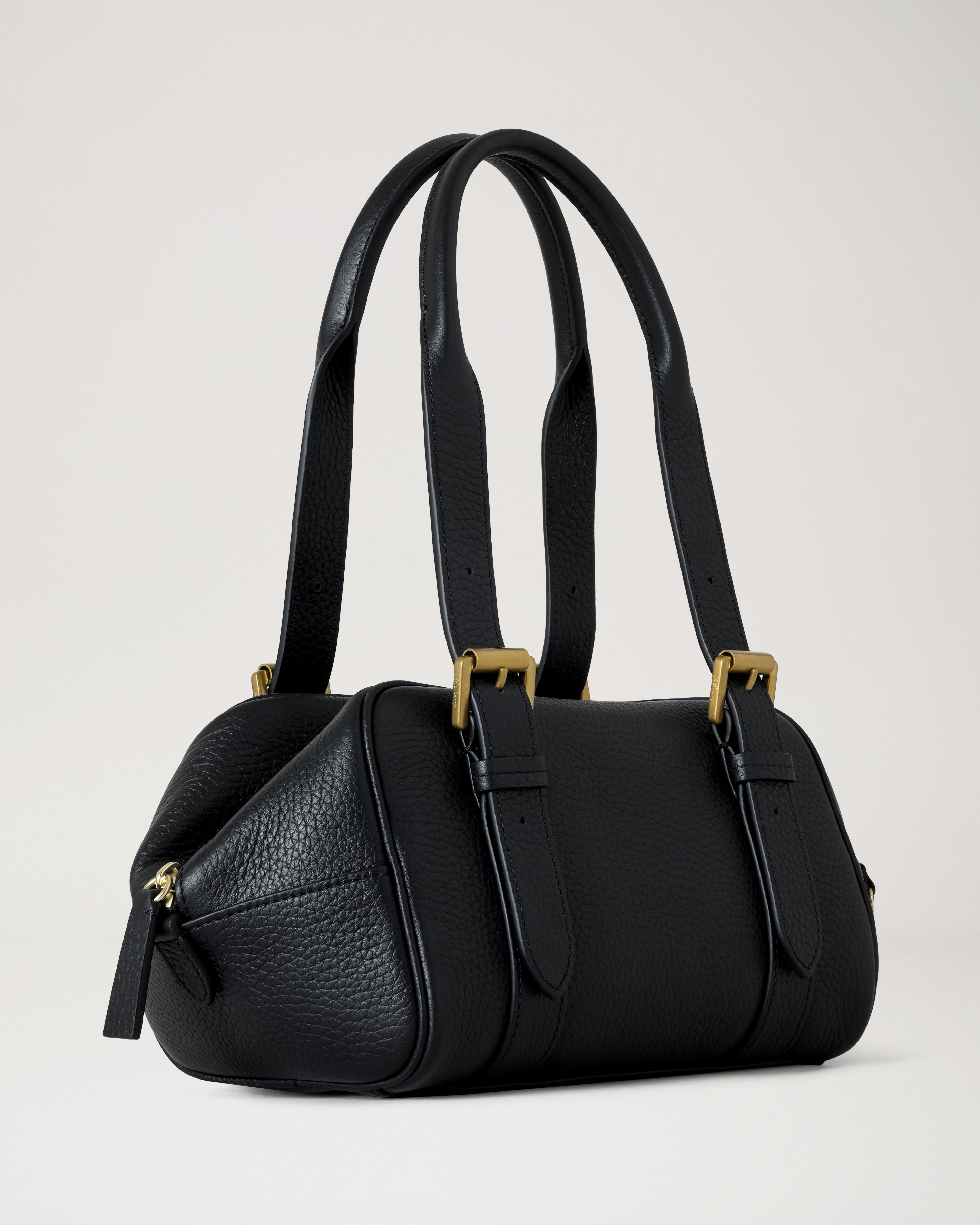 Mulberry | スモール ボストン | ブラック ヘビーグレインレザー | ギフト