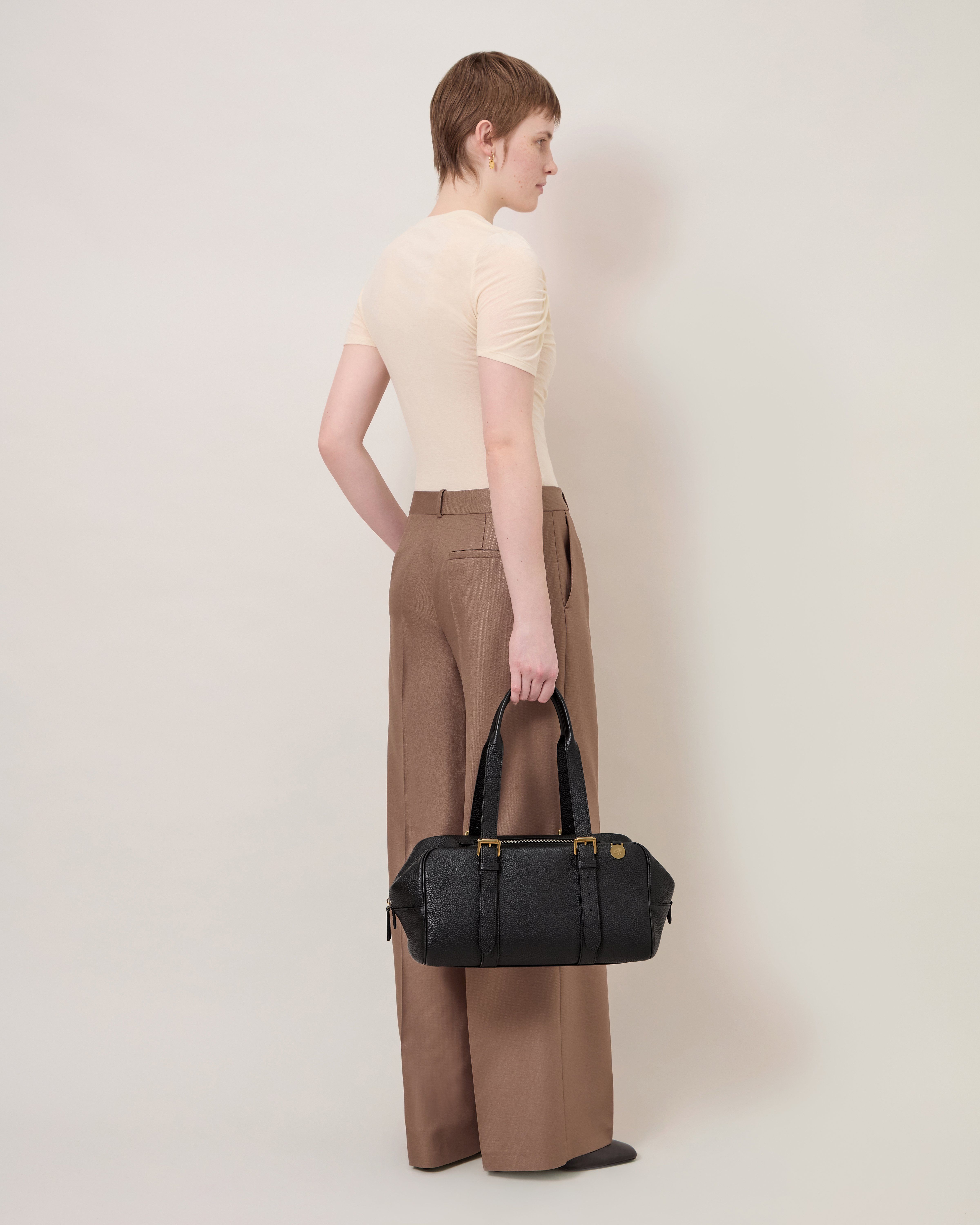 Mulberry | ボストン | ブラック ヘビーグレインレザー | Women