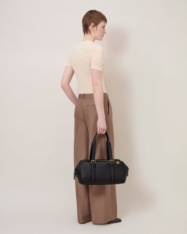 MULBERRY レザー ボストンバッグ 2way ショルダーバッグ ブラック Mulberry | ボストン | ブラック ヘビーグレインレザー | Women