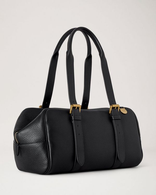 MULBERRY レザー ボストンバッグ 2way ショルダーバッグ ブラック Mulberry | ボストン | ブラック ヘビーグレインレザー | Women
