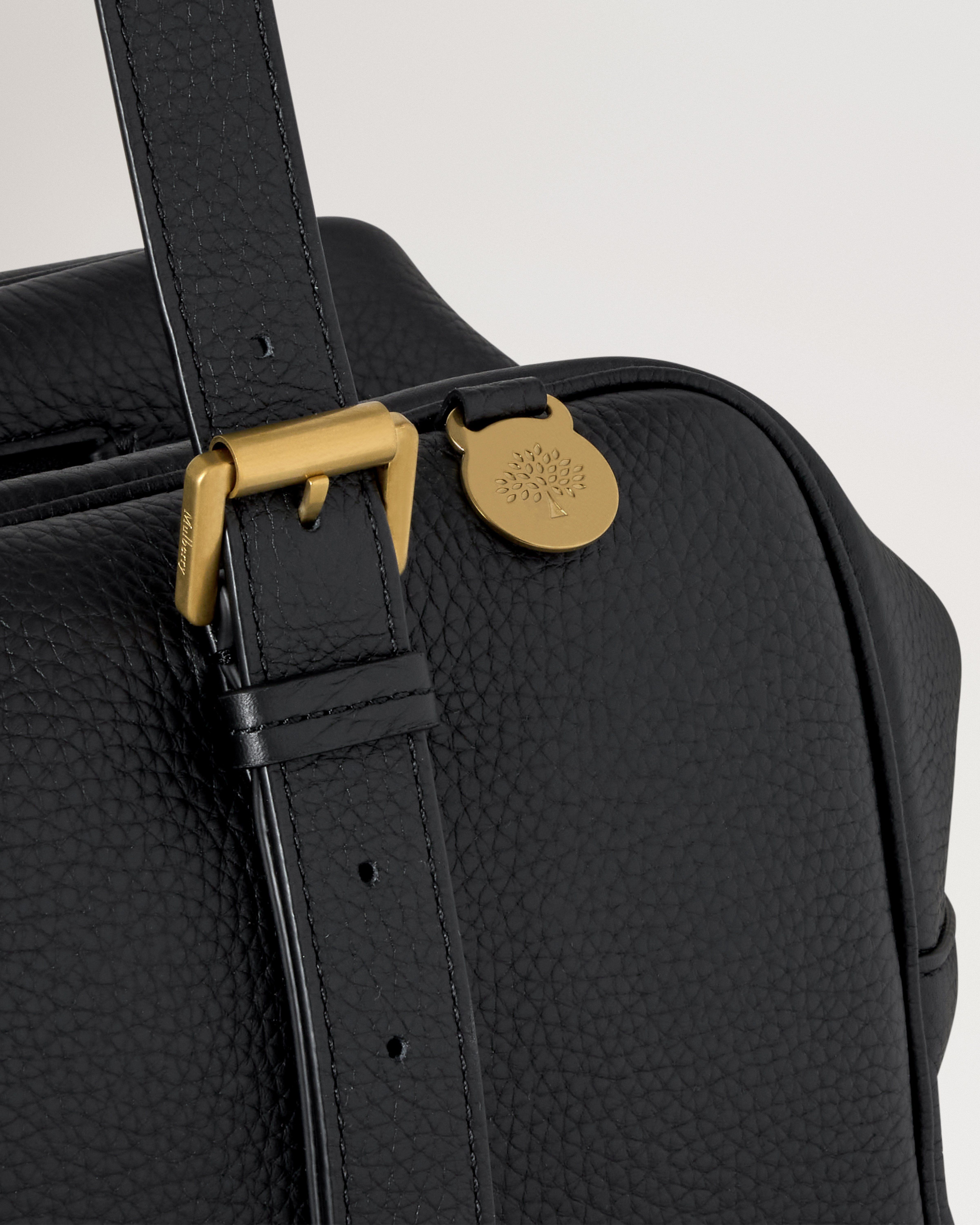 MULBERRY ブラック ヘビーグレイン シティ ボストンバッグ Mulberry | ボストン | ブラック ヘビーグレインレザー | Women