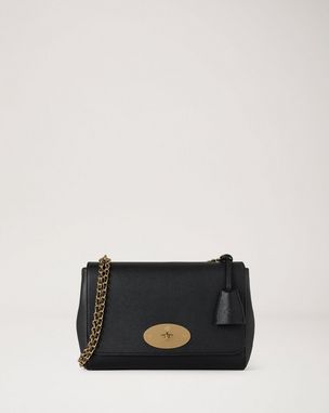 Mulberry Lily in Black Glossy Goat With Silver Tone