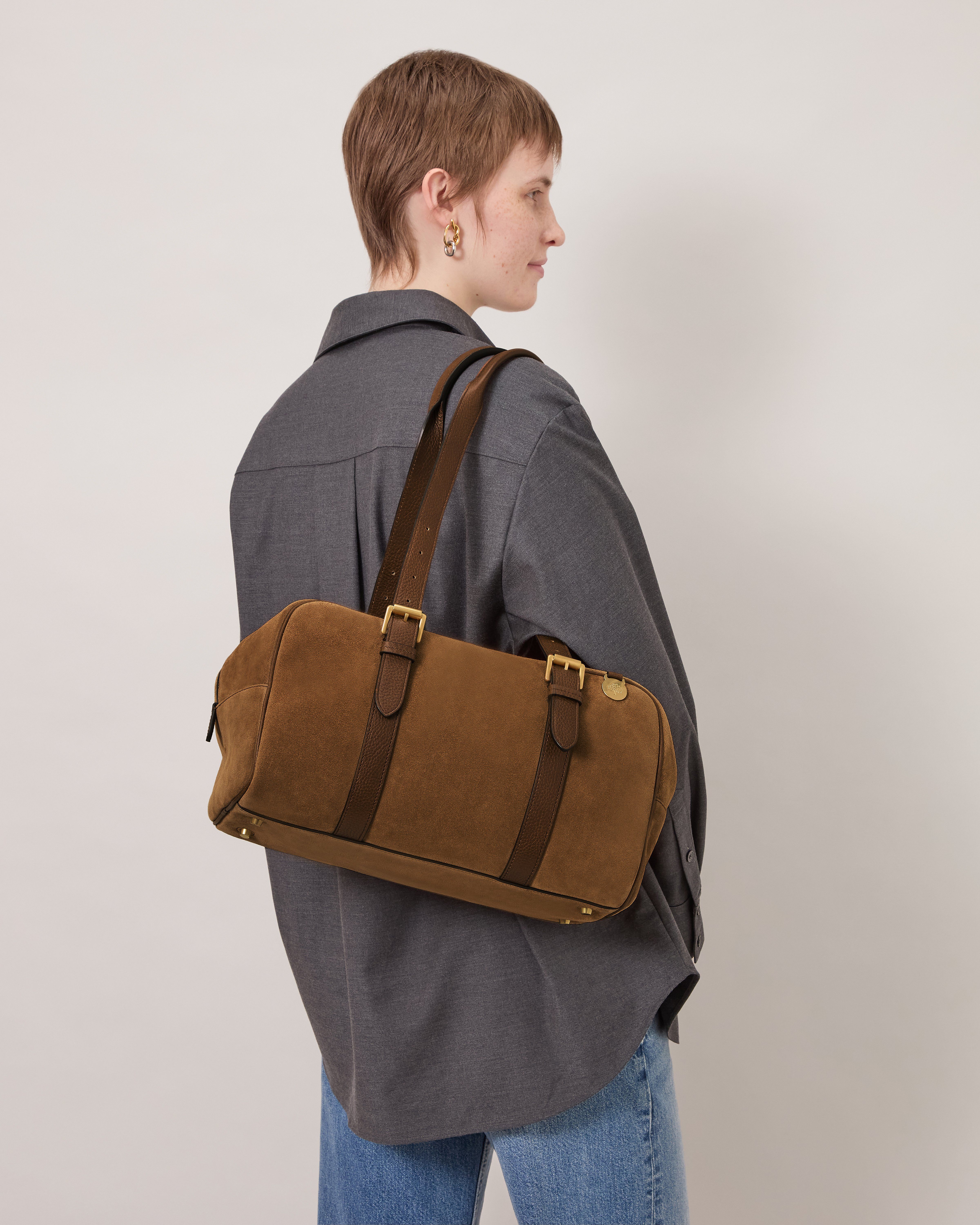Mulberry | ボストン | ヴィンテージオーク スエード | 女性へのギフト