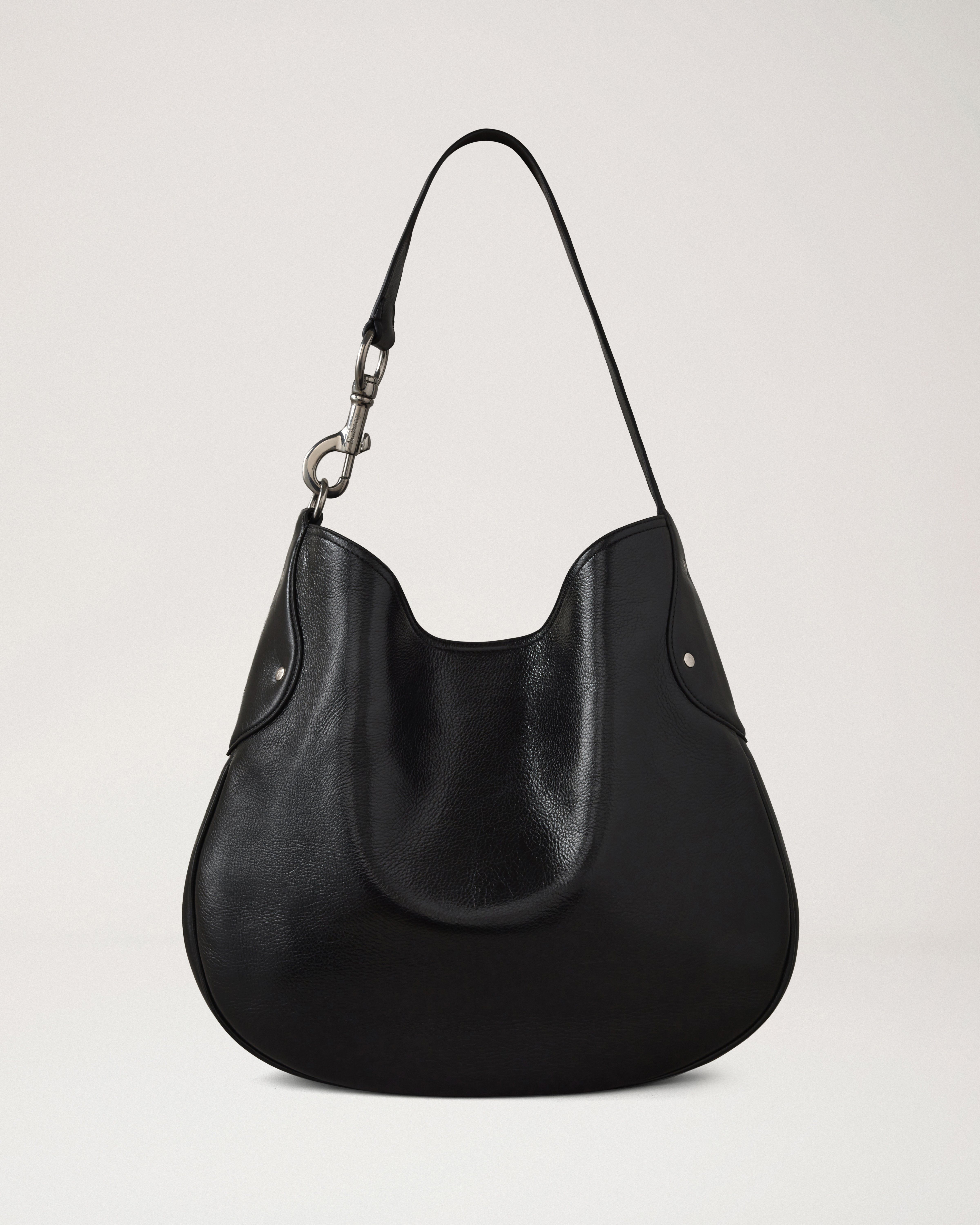 Mulberry | Hackney Shoulder Bag | Black High Shine Leather