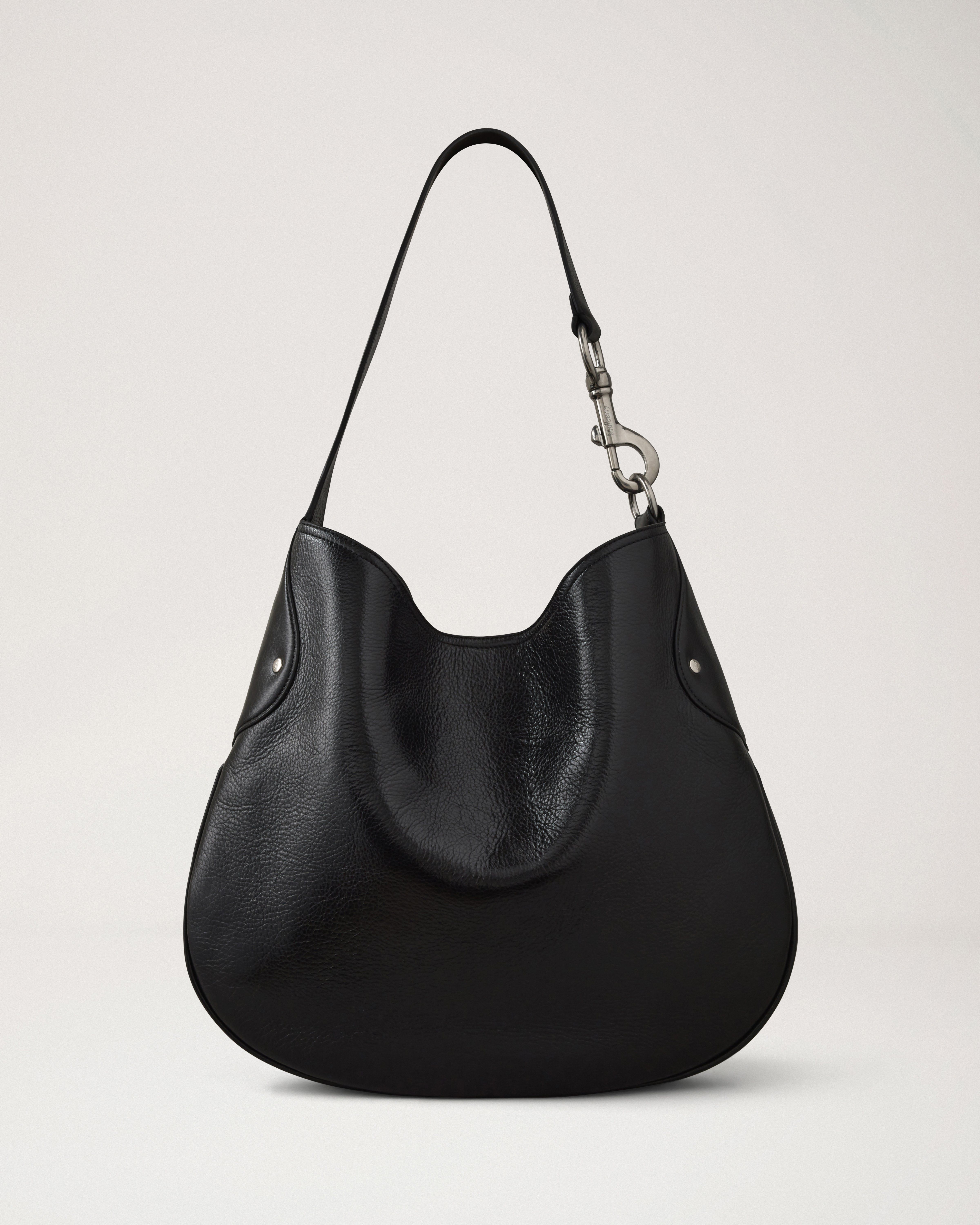 Mulberry | Hackney Shoulder Bag | Black High Shine Leather