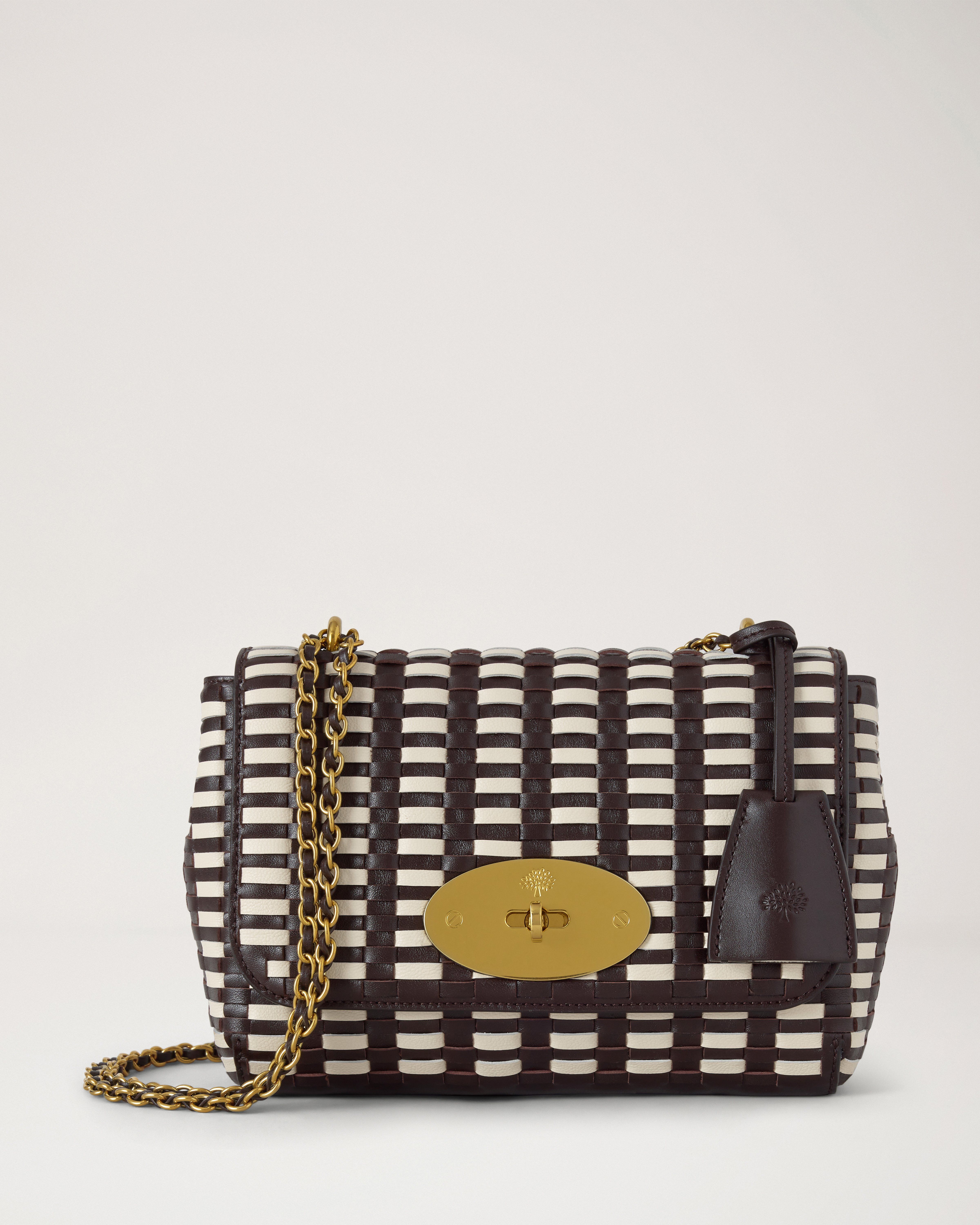 Mulberry | Lily | Ebony & Eggshell Woven Leather | Gifts For Her