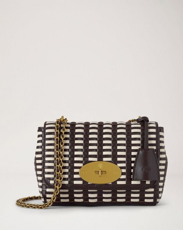 Mulberry | Lily | Ebony & Eggshell Woven Leather | Gifts For Her