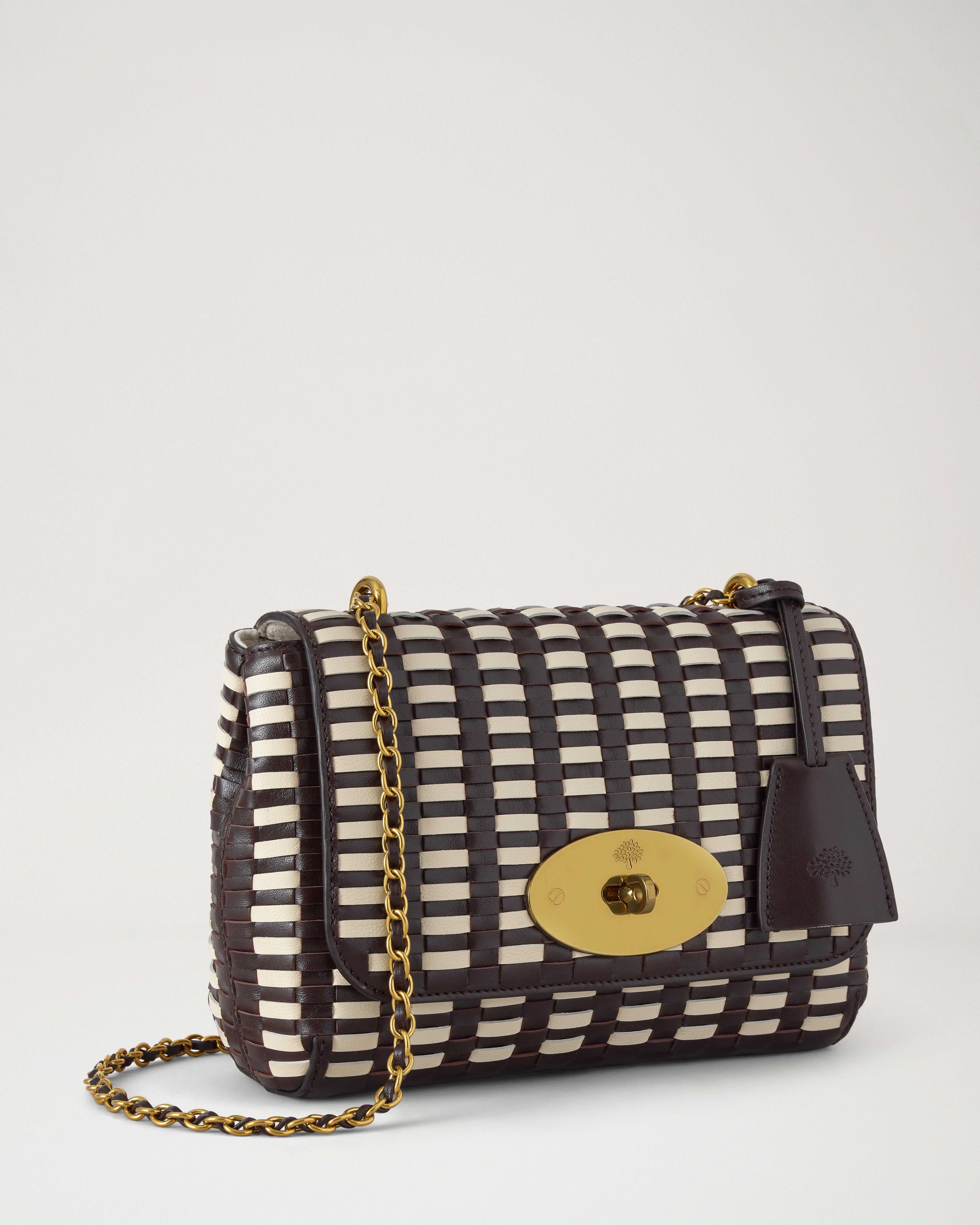 Mulberry | Lily | Ebony & Eggshell Woven Leather | Gifts For Her