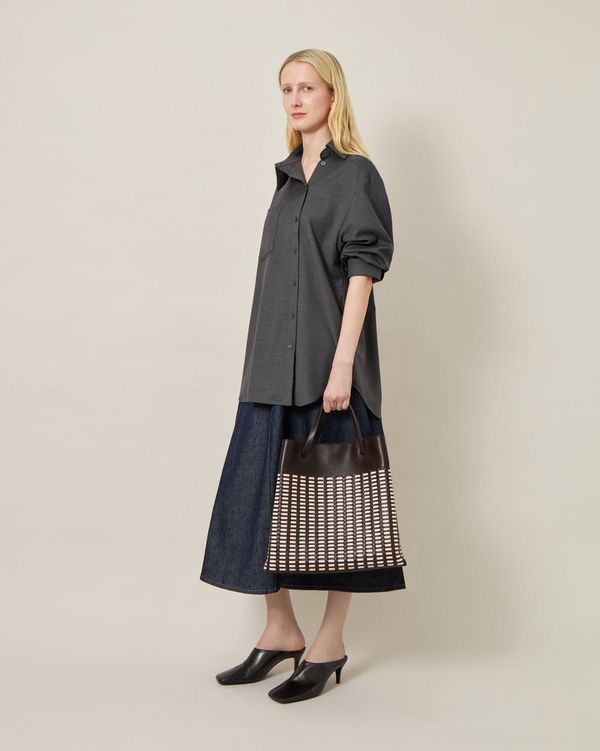 新鮮 マルベリー Mulberry | Woven Tote | Ebony & Eggshell Woven Leather | Gifts For Her