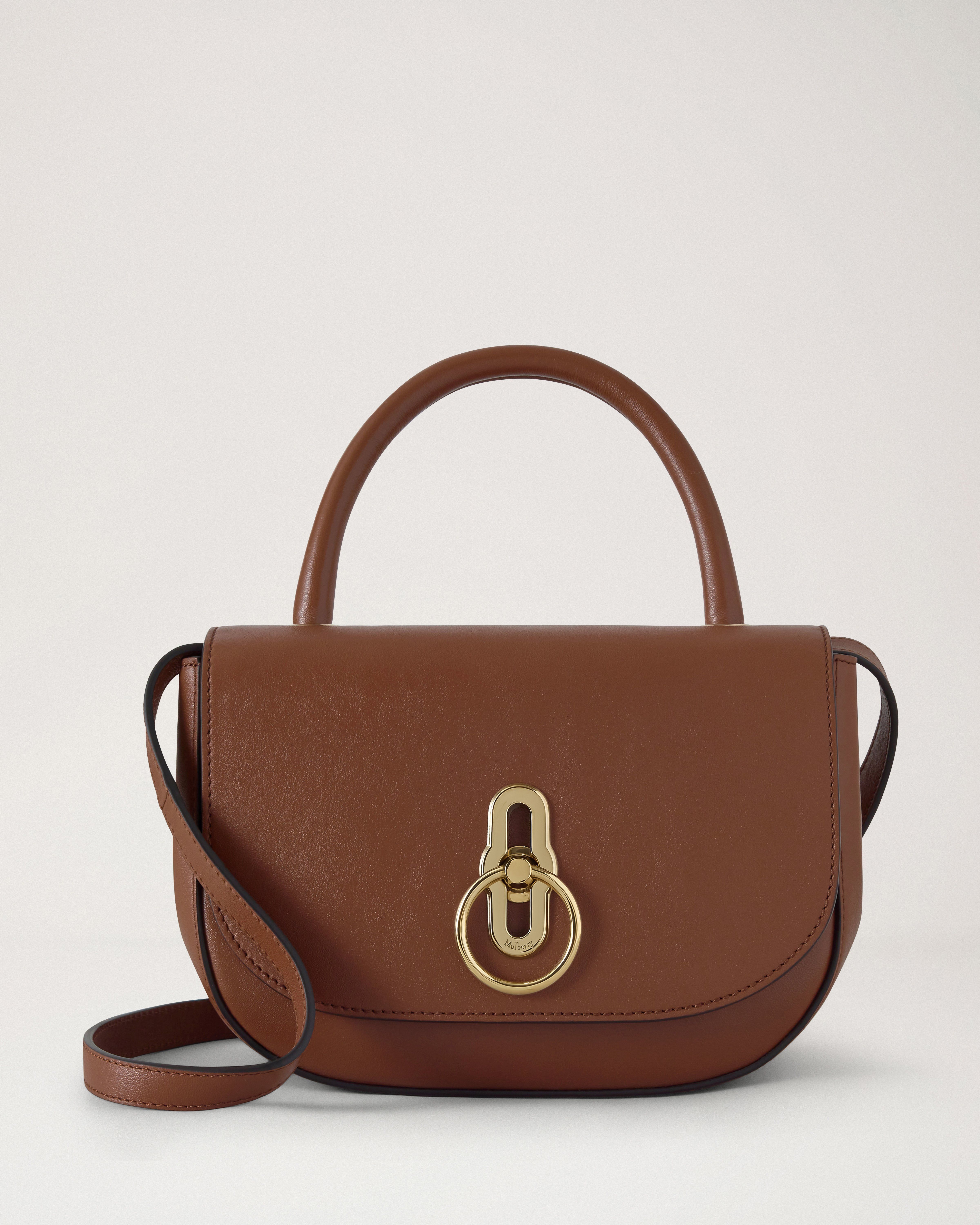 Mulberry | Small Amberley Top Handle | Oak Supple Smooth Leather