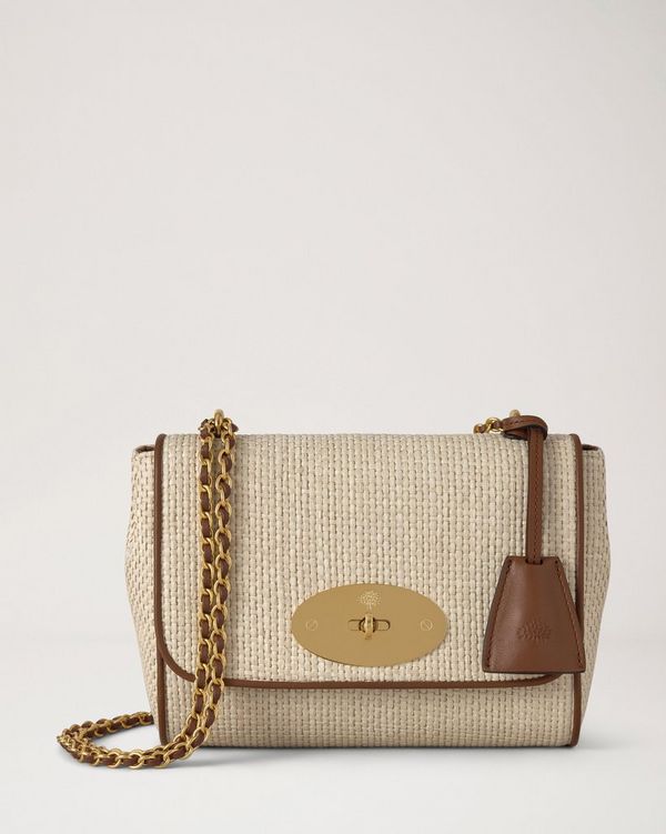 Mulberry | Lily | Ecru & Bright Oak Raffia & Leather Trim | Women