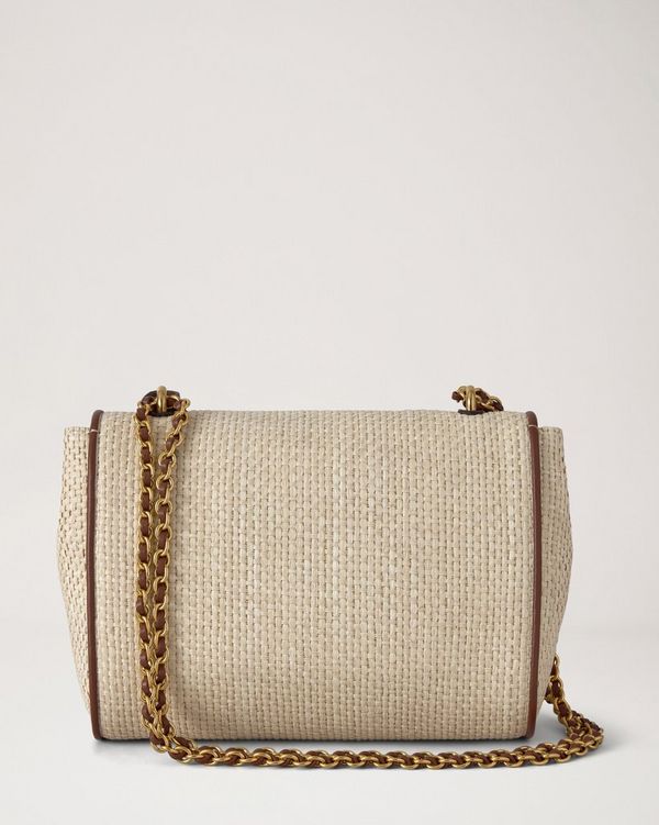 Mulberry | Lily | Ecru & Bright Oak Raffia & Leather Trim | Women