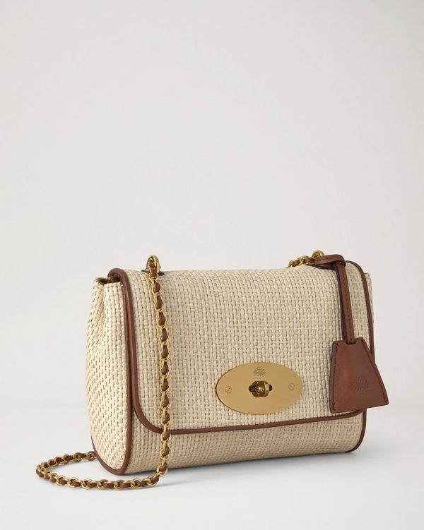 Mulberry | Lily | Ecru & Bright Oak Raffia & Leather Trim | Women