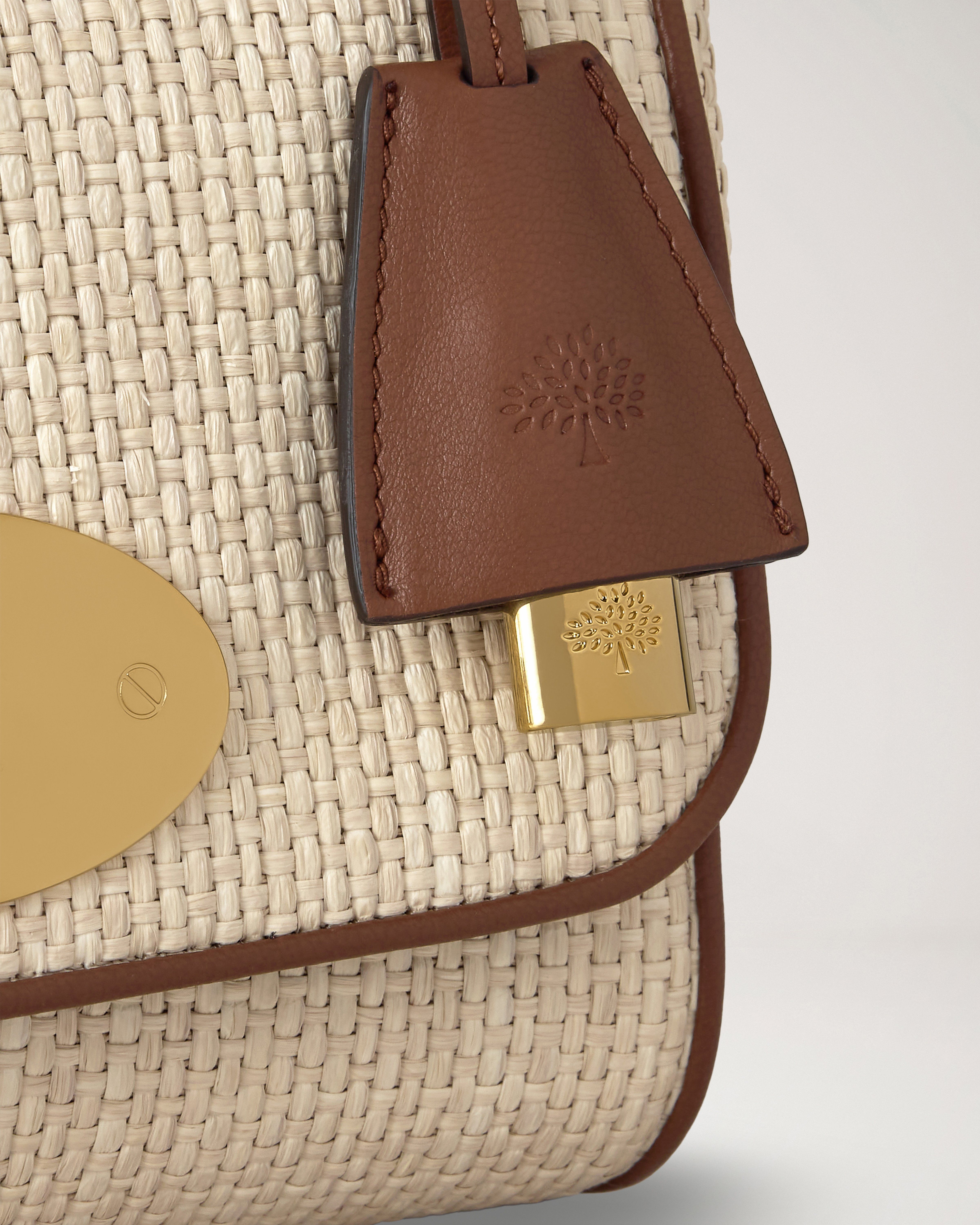 Mulberry | Lily | Ecru & Bright Oak Raffia & Leather Trim | Women