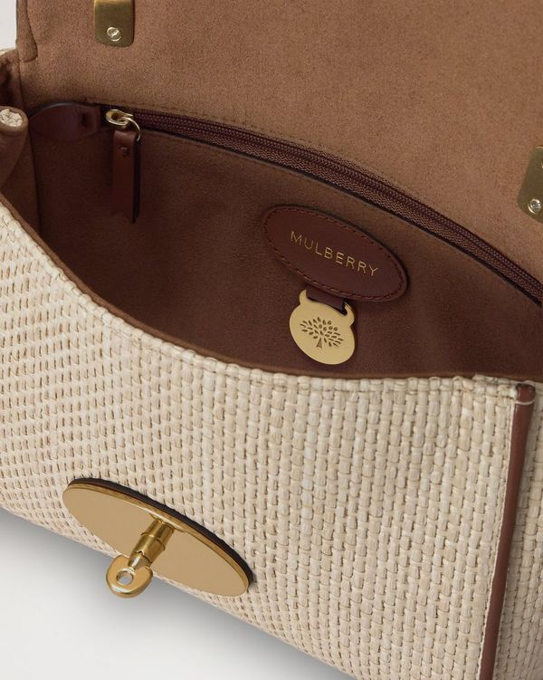 Mulberry | Lily | Ecru & Bright Oak Raffia & Leather Trim | Women