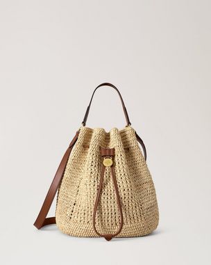 Mulberry | Small Crochet Bucket | Natural Crochet Raffia | Summer Edit