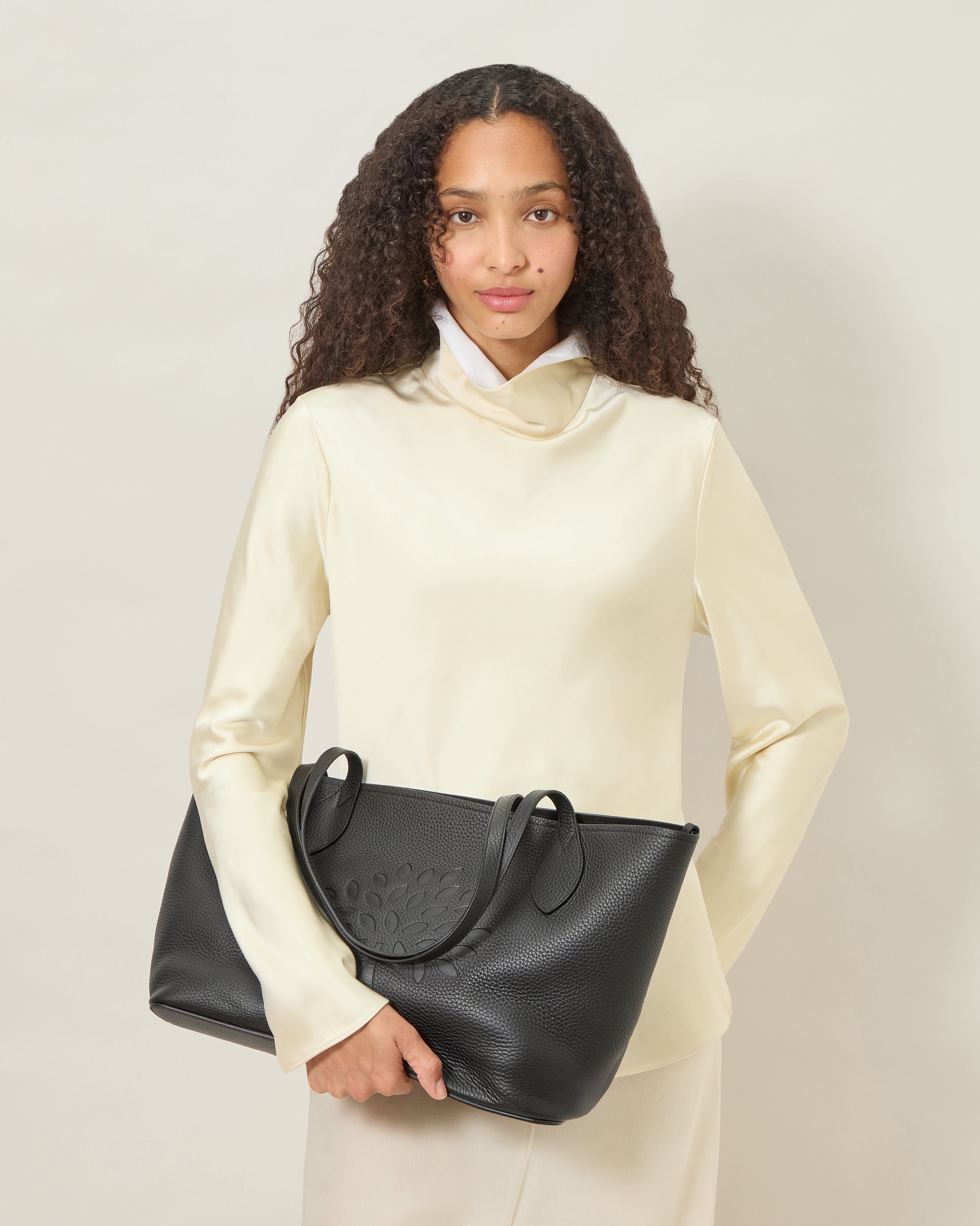 Mulberry | ツリー トート | ブラック ヘビーグレインレザー | Women