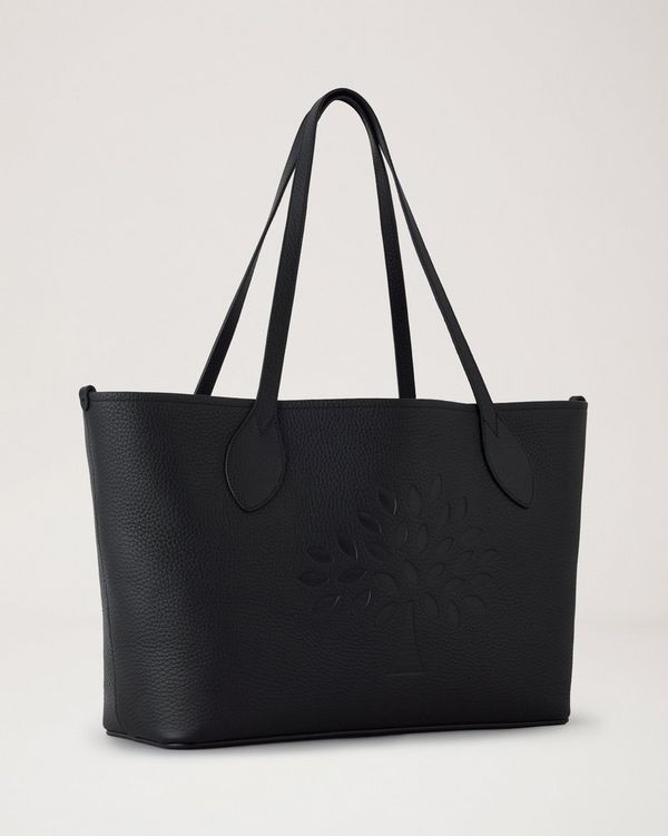〈週末値下げ！〉【】ASTBURY ブラックプレート17.5cm Mulberry | ツリー トート | ブラック ヘビーグレインレザー | Women