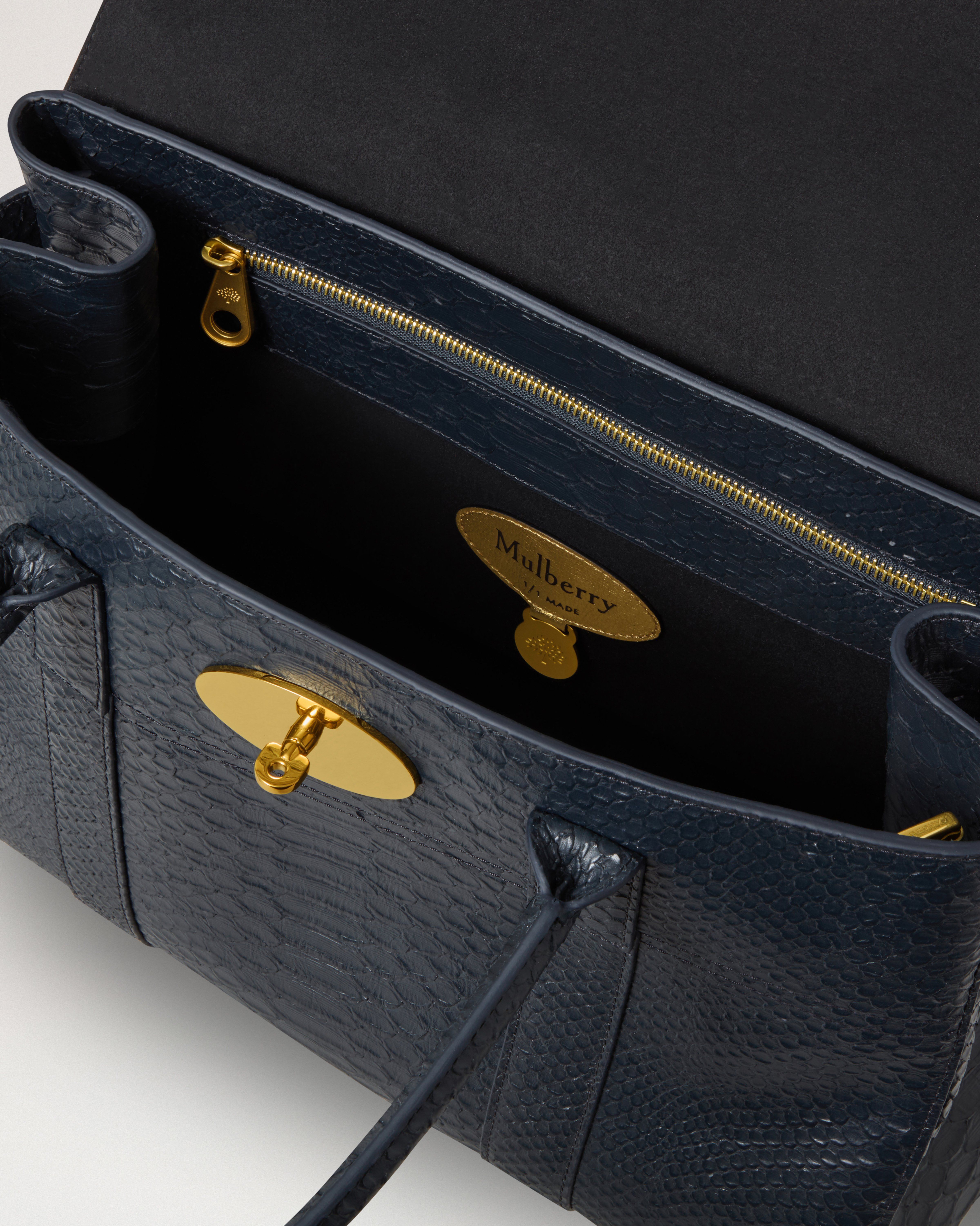 Mulberry | Bayswater Limited Edition | Midnight Blue Silky Snake Print