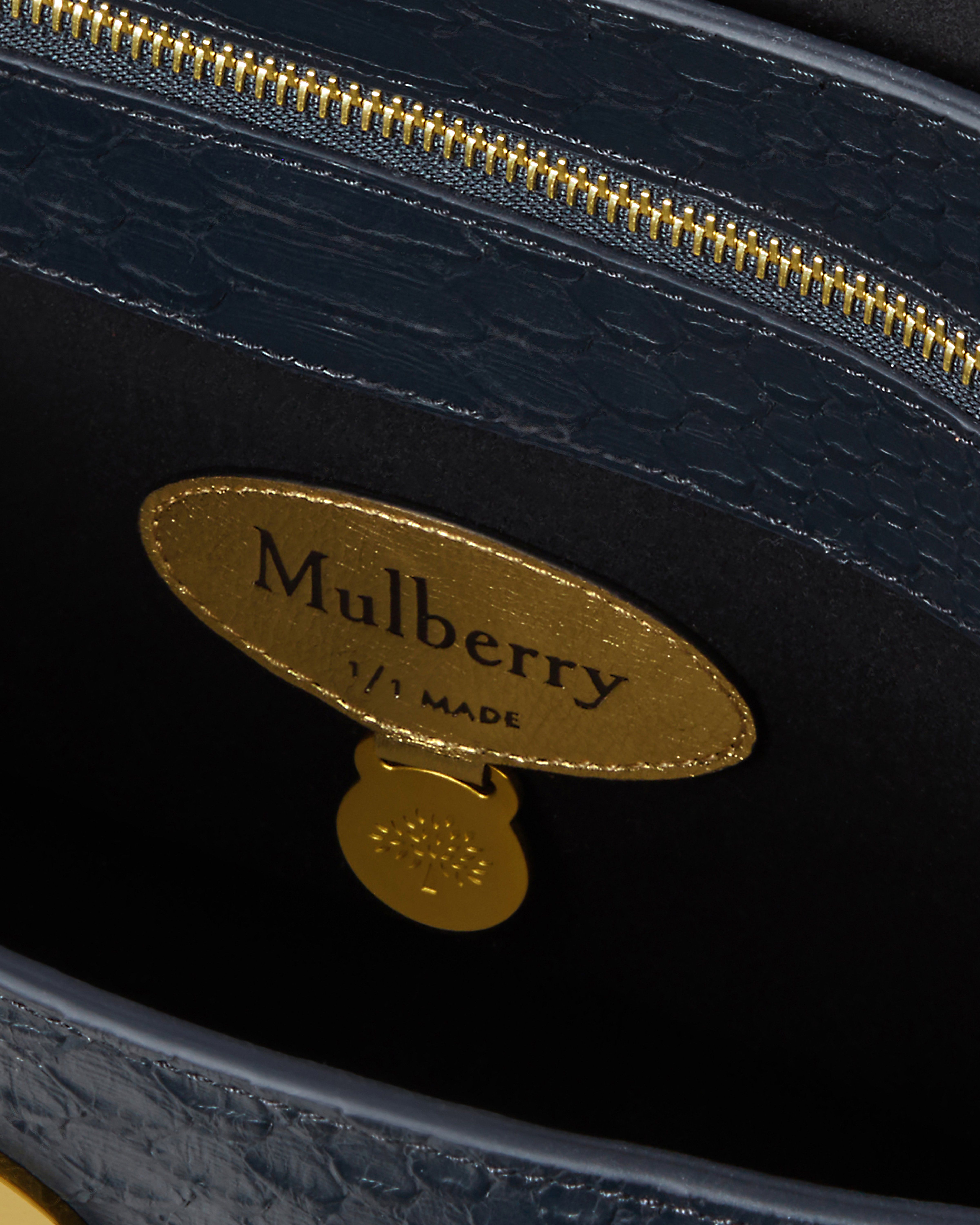 Mulberry | Bayswater Limited Edition | Midnight Blue Silky Snake Print
