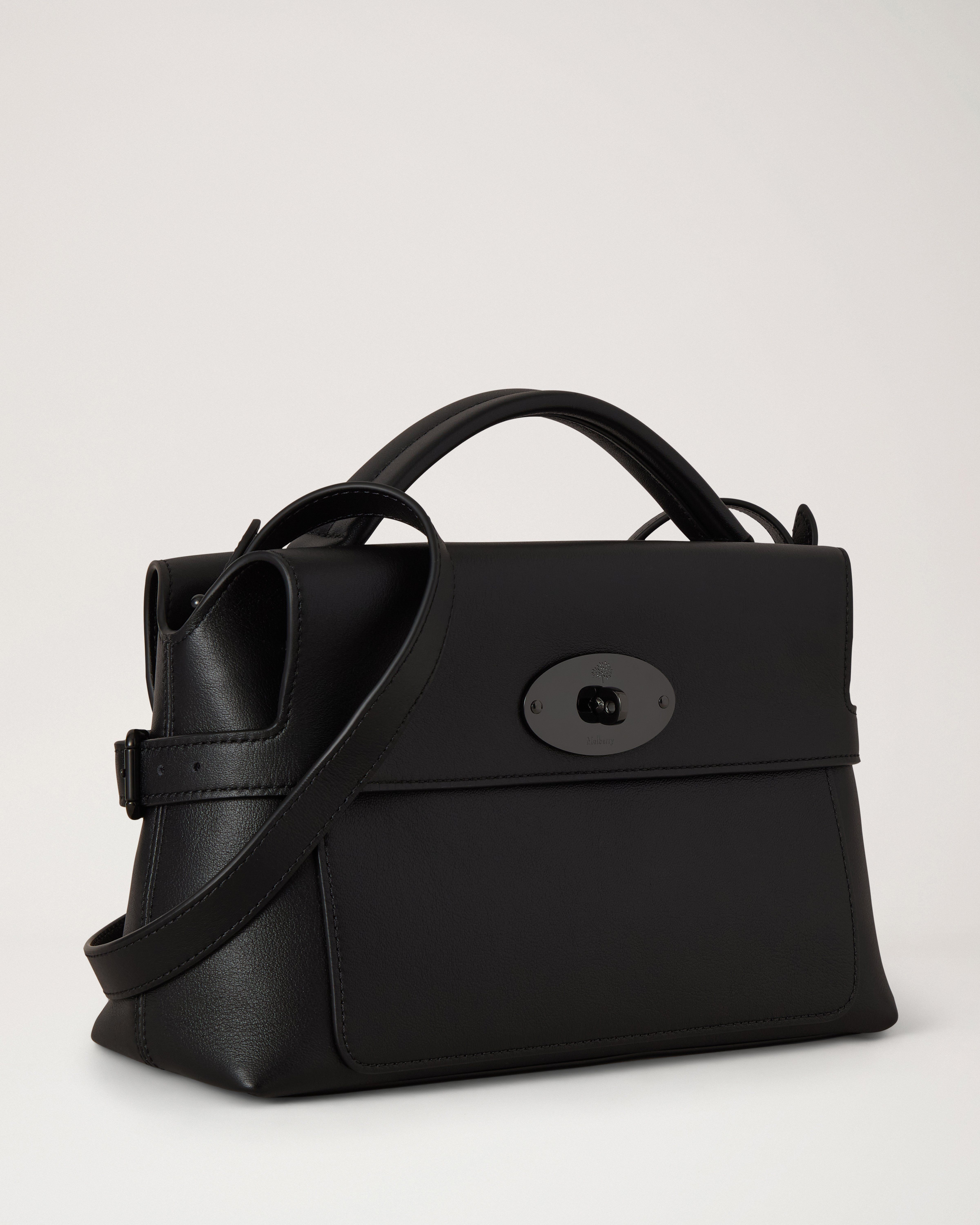 Mulberry | Small Stevie Top Handle | Black Supple Smooth Leather