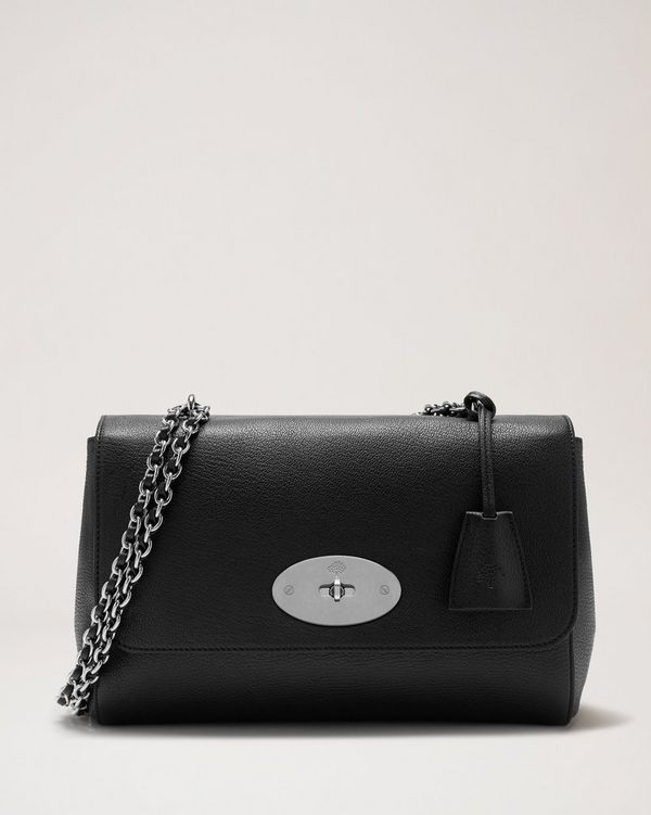 Medium Lily | Black Glossy Goat | Women | Mulberry