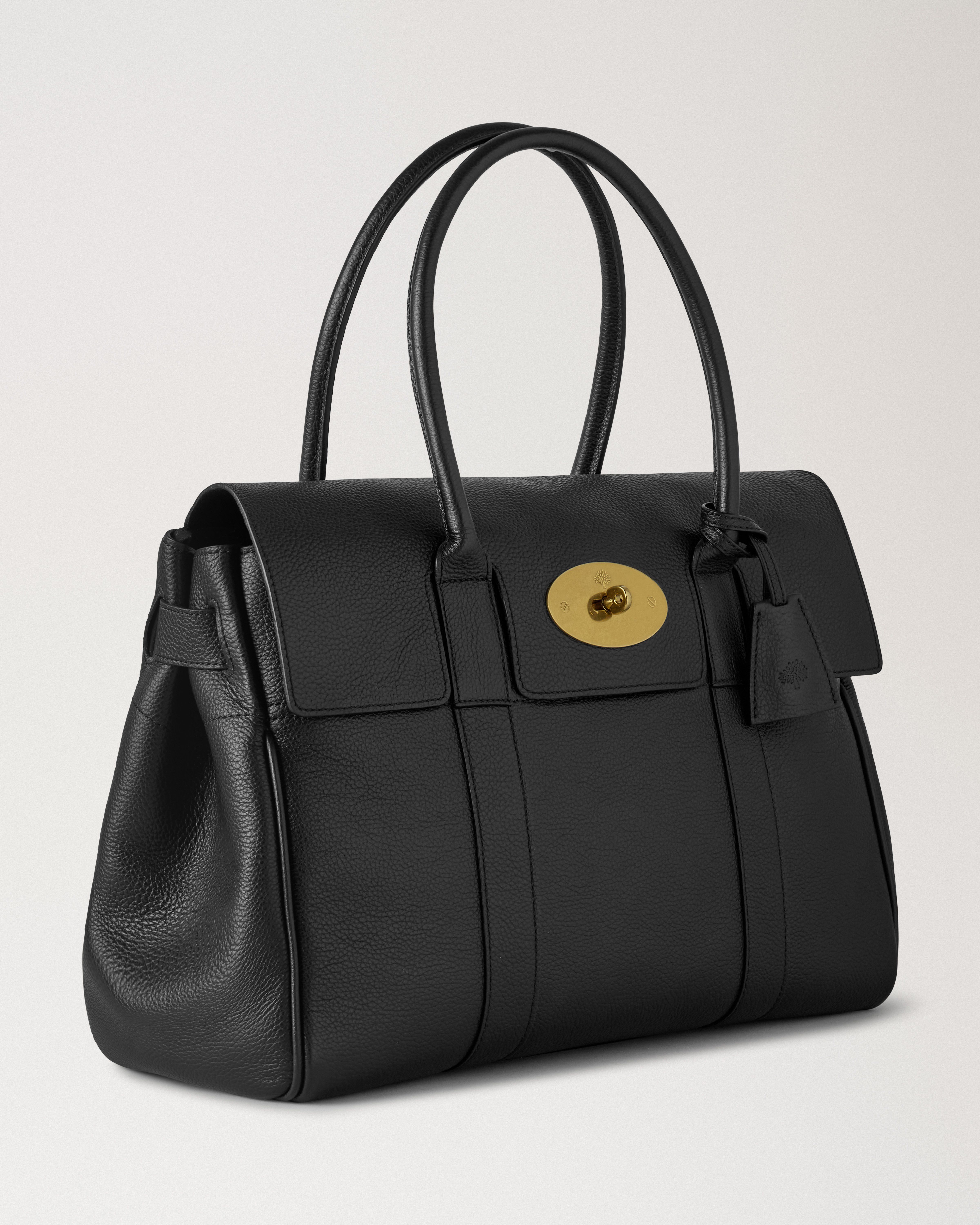 Mini Zipped Bayswater, Black Small Classic Grain, Women