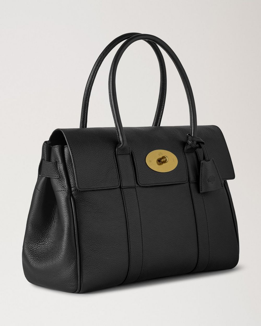 Bayswater | Black & Brass Small Classic Grain | Women | Mulberry