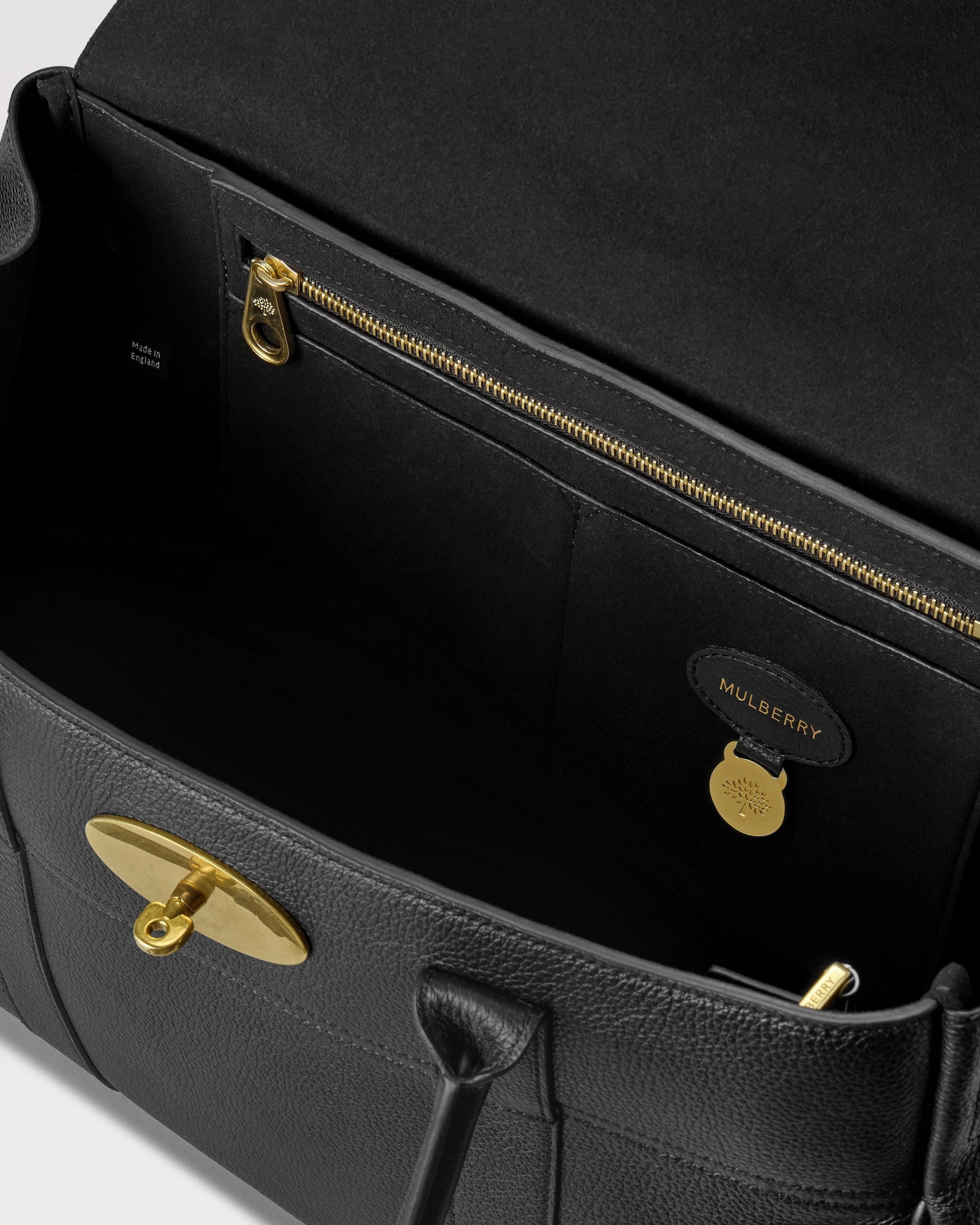 Mulberry | ベイズウォーター | ブラック-ブラス スモール Mulberry | ベイズウォーター | ブラック-ブラス スモール