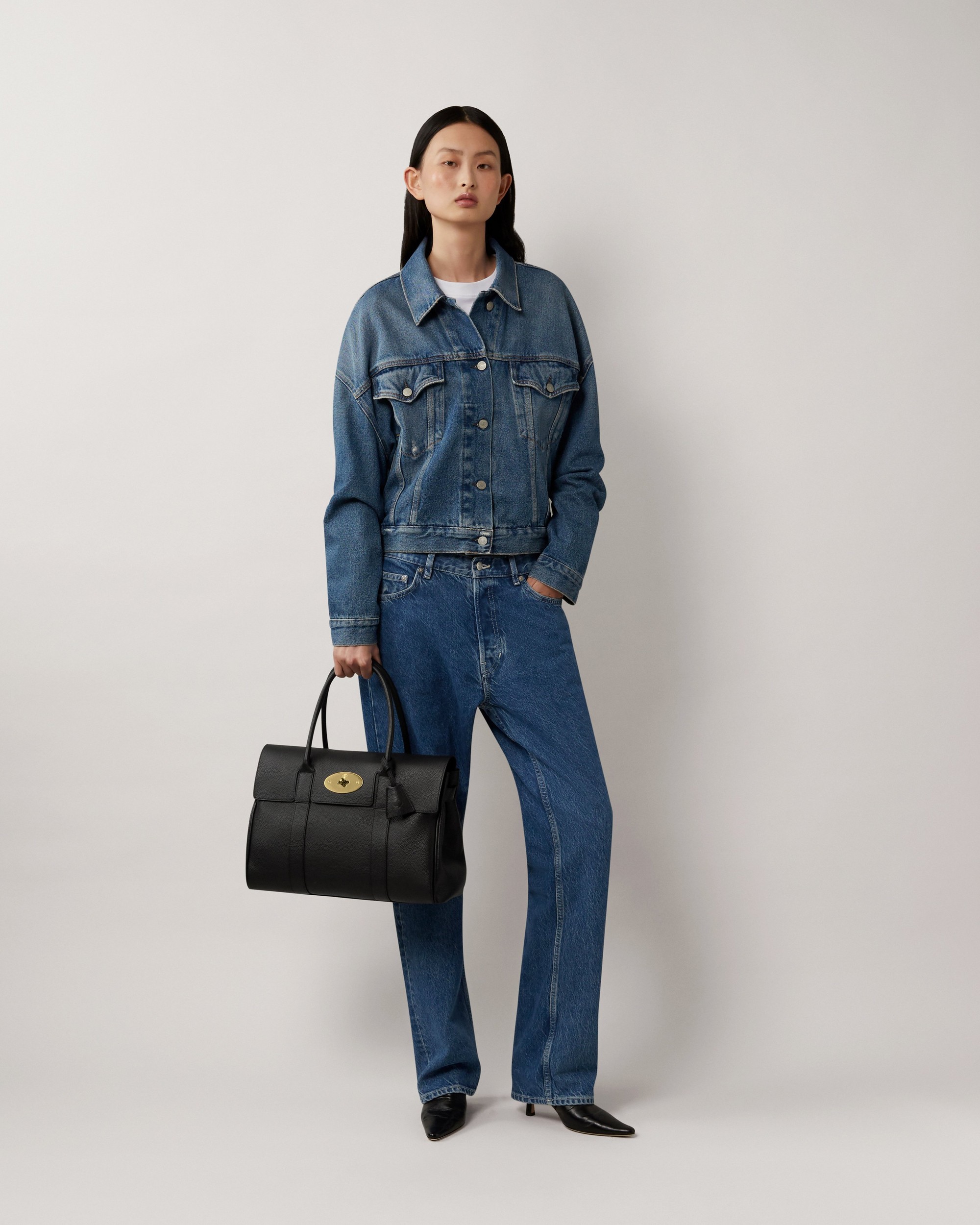 Mulberry | ベイズウォーター | ブラック-ブラス スモール Mulberry | ベイズウォーター | ブラック-ブラス スモール