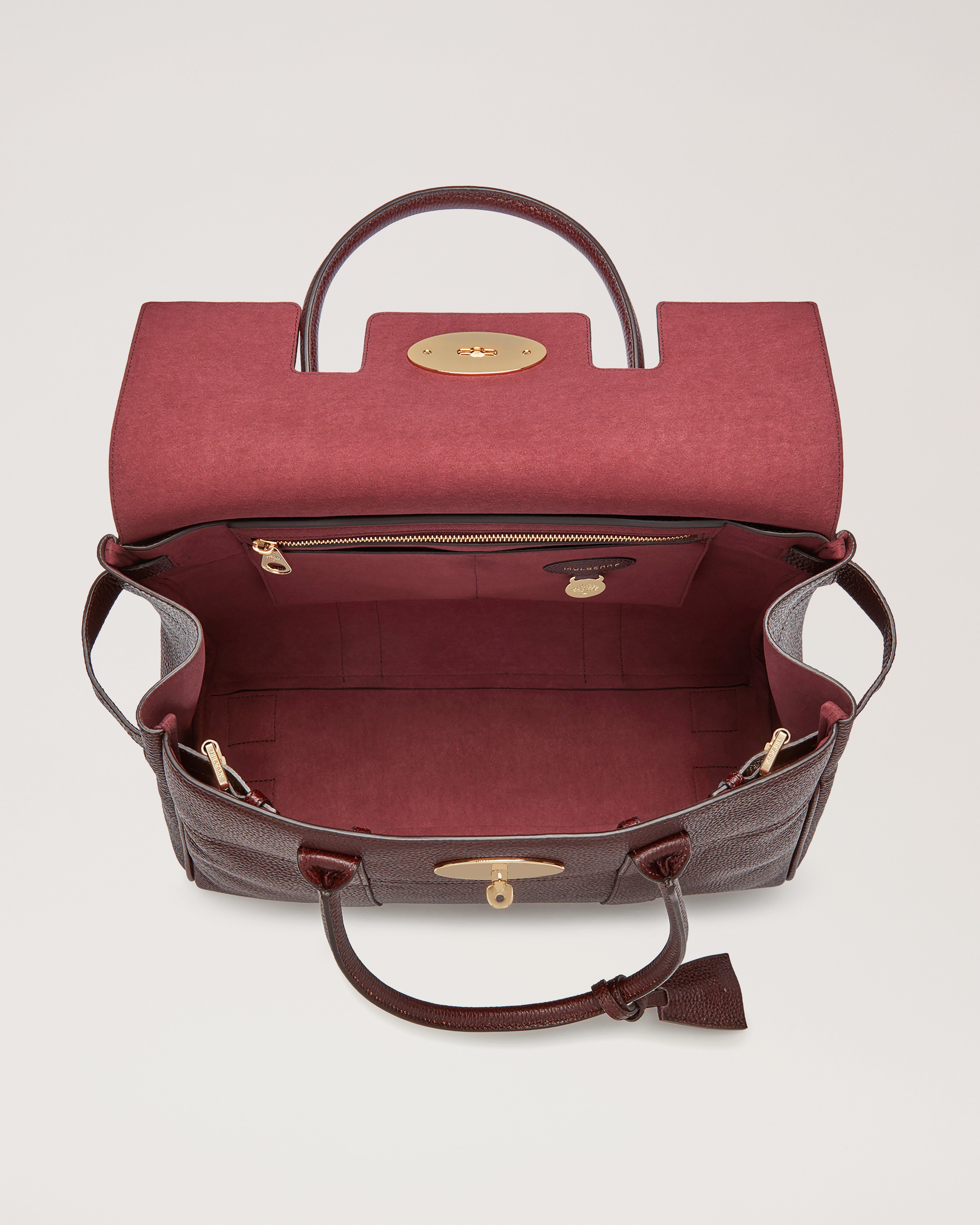 Bayswater Oxblood Small Classic Grain Women Mulberry