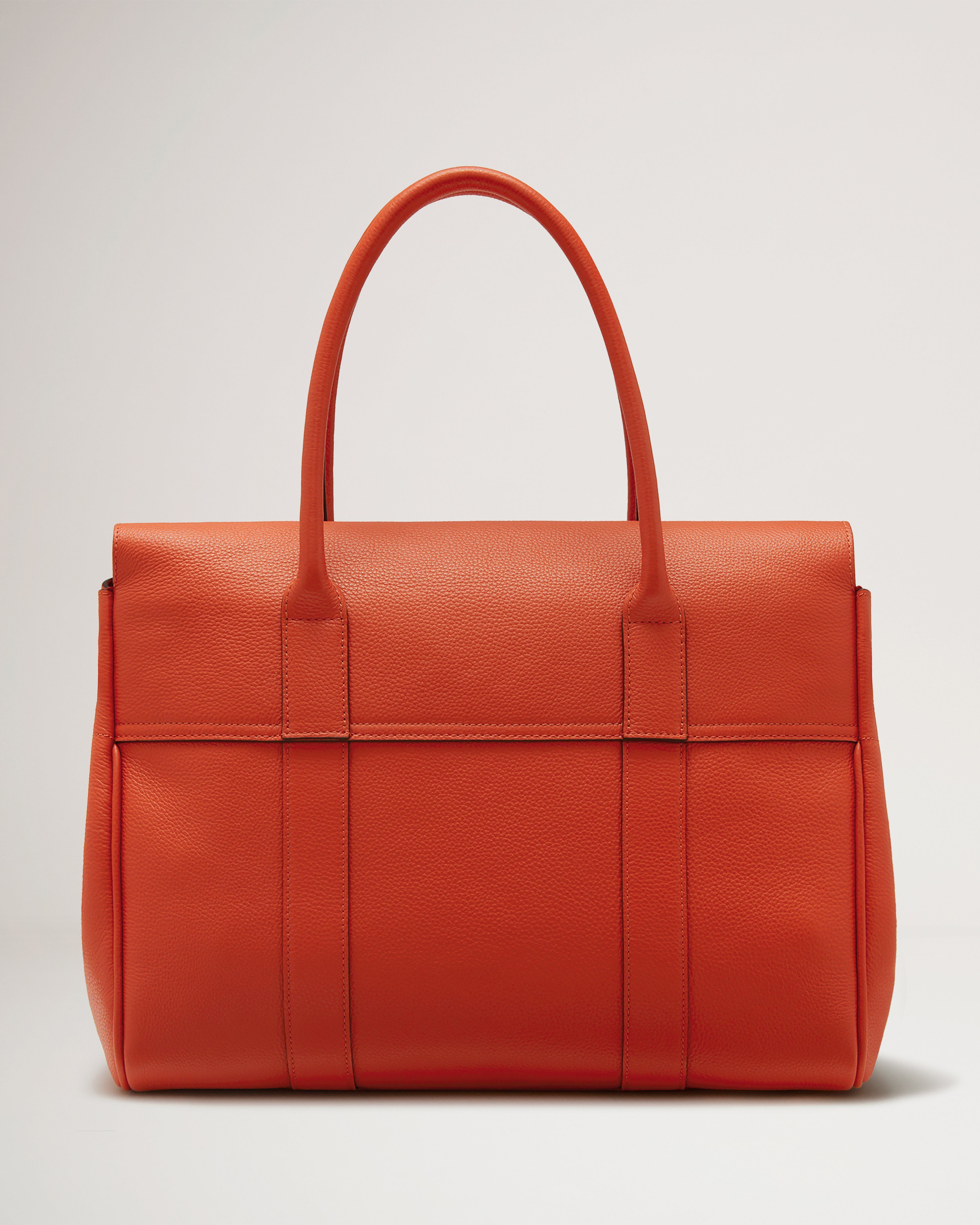 Mulberry | Bayswater | Coral Orange Small Classic Grain | Family
