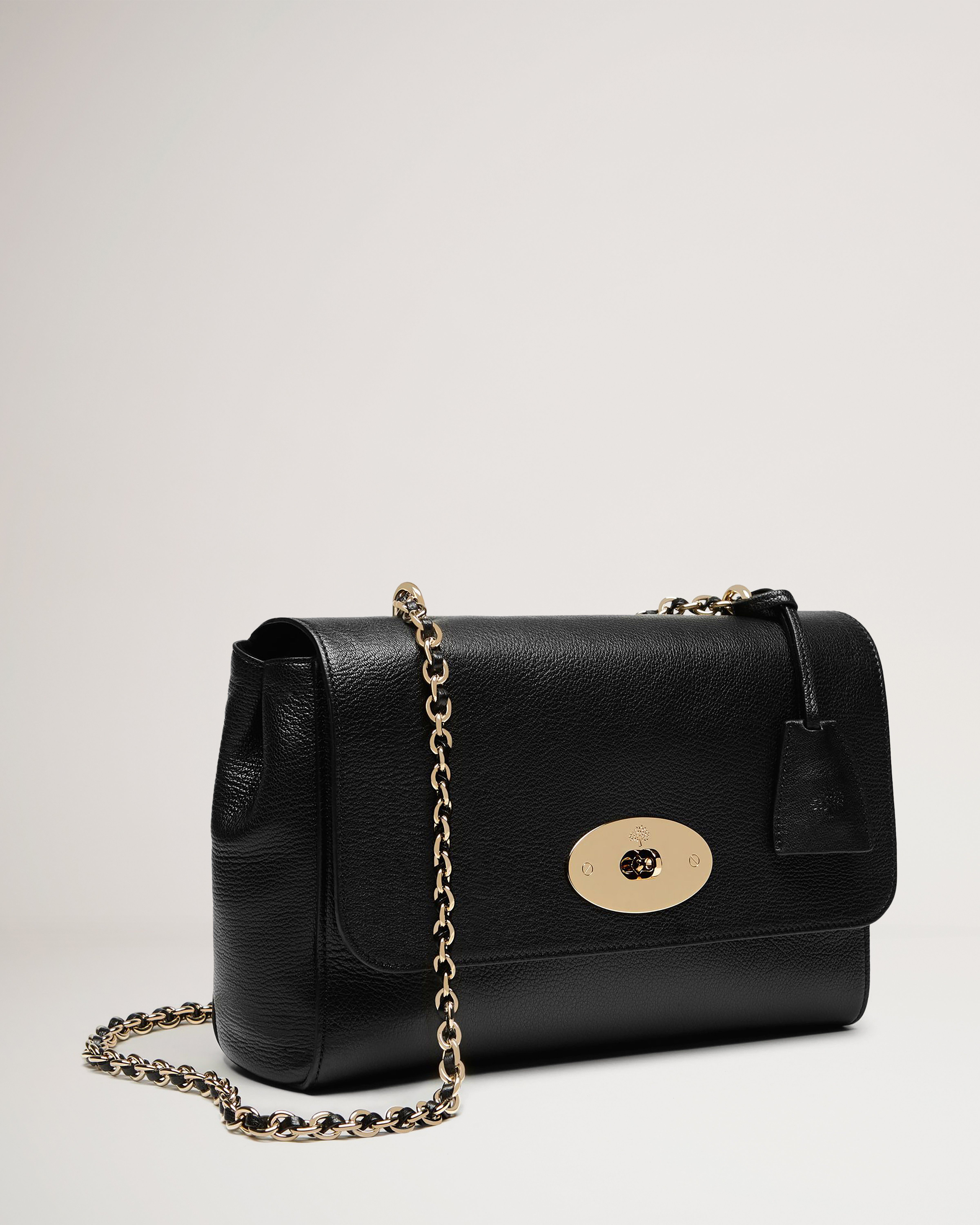 Mulberry New Medium Lily in Black Glossy Goat