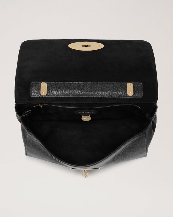 Mulberry New Medium Lily in Black Glossy Goat