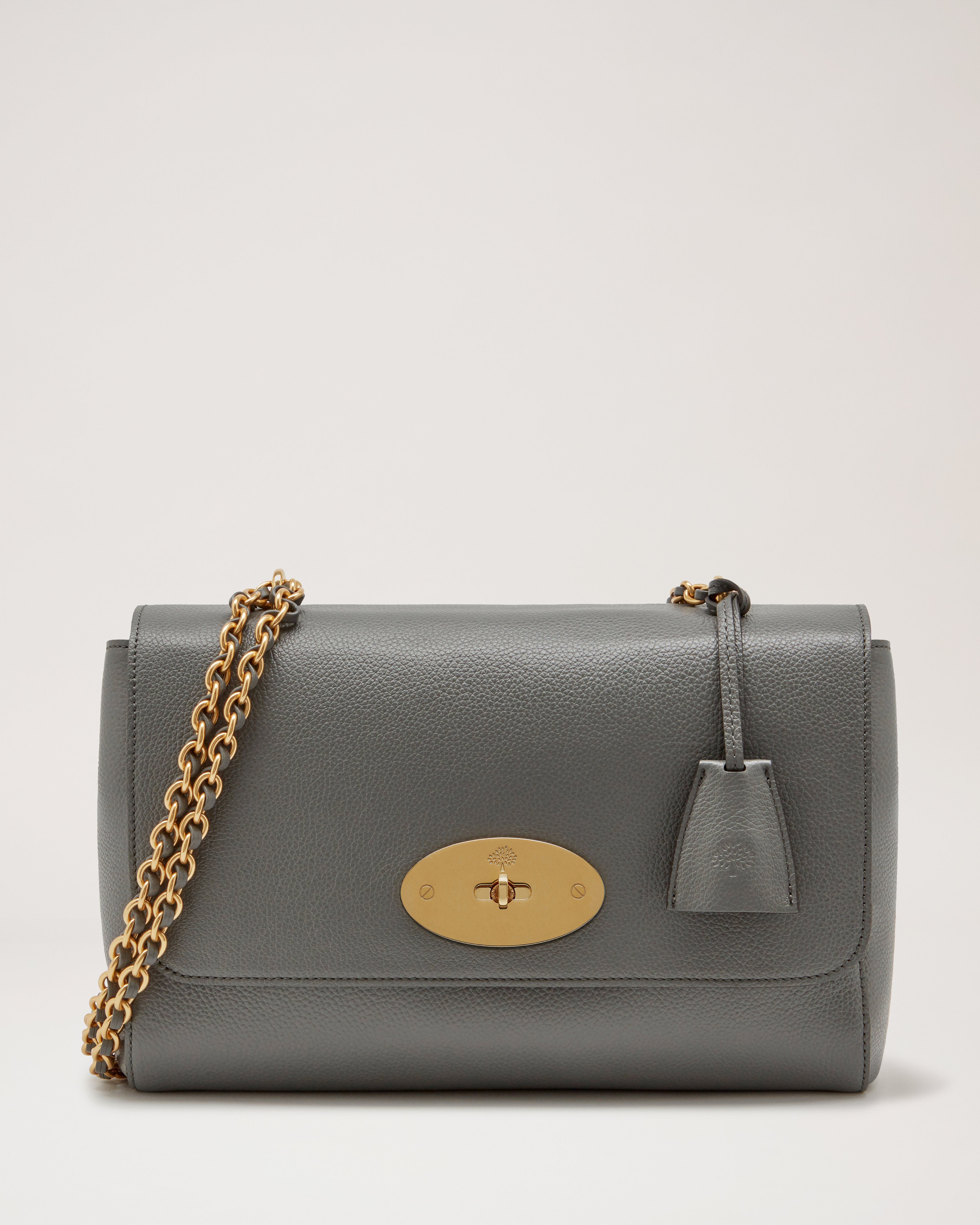 Medium Lily | Charcoal Small Classic Grain | Women | Mulberry