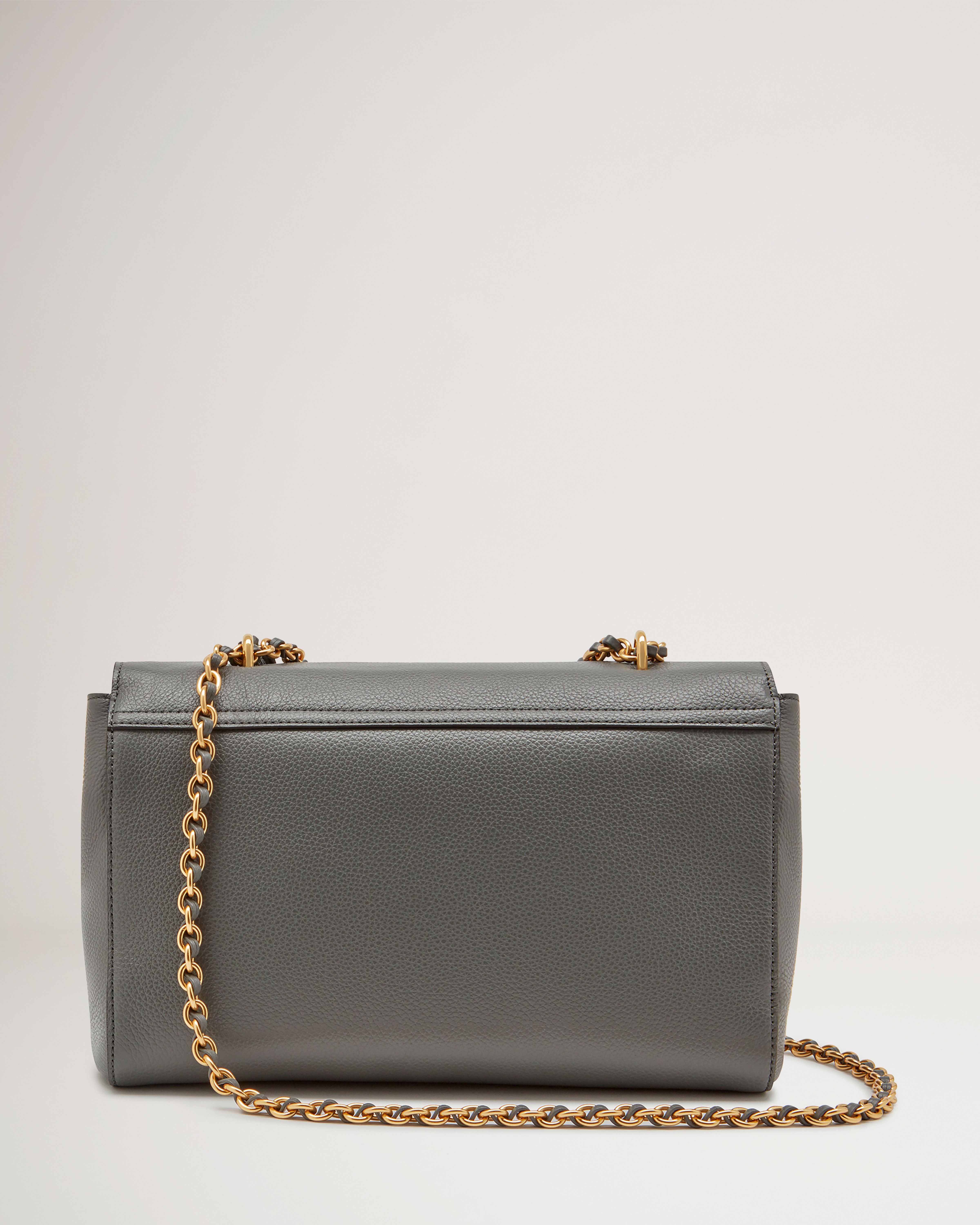 Medium Lily | Charcoal Small Classic Grain | Women | Mulberry