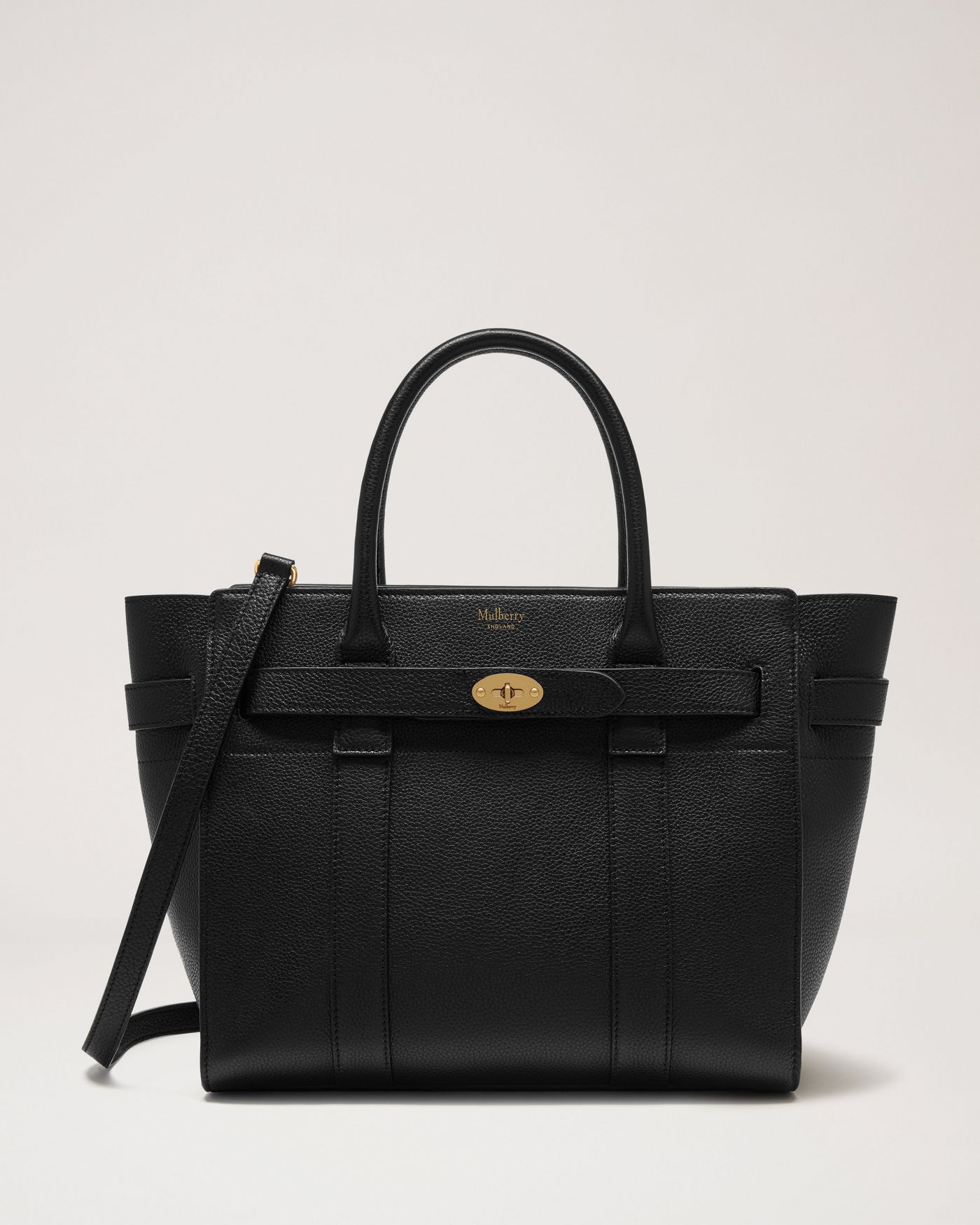 Mulberry bayswater small classic best sale grain leather tote bag