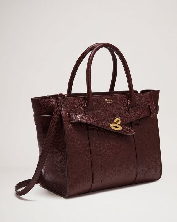 Small Zipped Bayswater | Oxblood Small Classic Grain | Women | Mulberry