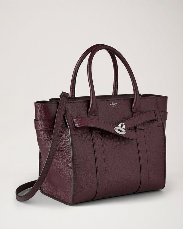 Mulberry | Small Zipped Bayswater | Black Cherry Small